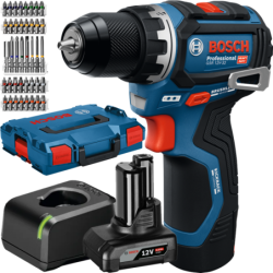 BOSCH GSR 12V-32 Masina de gaurit si insurubat brushless cu 2 acumulatori Li-Ion unul de 2Ah si unul de 4Ah, 32Nm + Set 40 biti