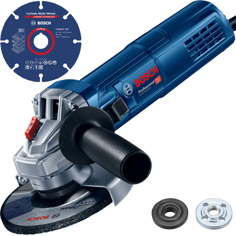 BOSCH GWS 9-125 S Polizor unghiular 900 W, diametru disc 125 + Disc taiere EXPERT Carbide Multi Wheel 125 mm