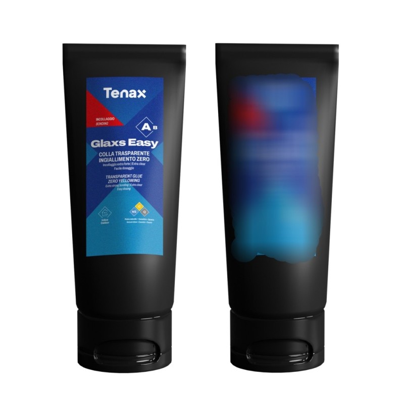 Adeziv transparent extra-puternic, pentru lipiri expuse si laminari - Tenax GLAXS Easy Part A, tub 300ml