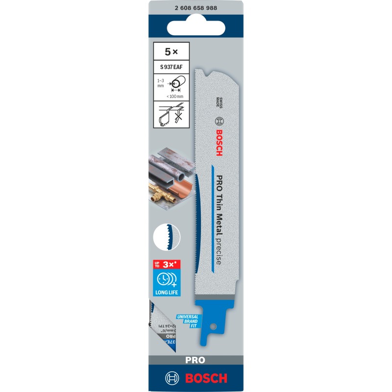 Bosch Set 5 panze ferastrau sabie RBP- 5ER S93, 1.1x25x150mm