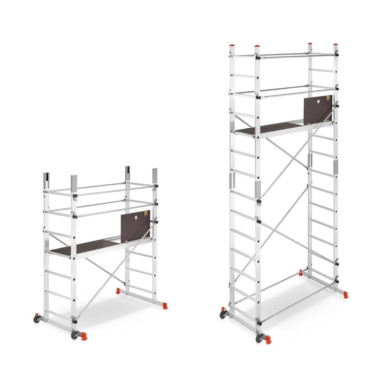 Schela aluminiu mobila 2x2(m), inaltime 4m, platforma 1,6x0,45(m), max. 150kg - CNO-SME-ADDY5M