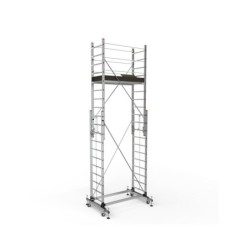 Schela mobila aluminiu telescopica 2x3(m), inaltime lucru 6 metri, o platforma 1,6x0,6(m), max 200kg/mp - CNO-SME-MEGA6