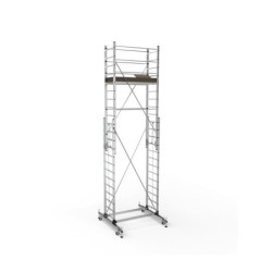 Schela mobila aluminiu telescopica 2x3,5(m), inaltime lucru 7 metri, o platforma 1,6x0,6(m), max 200kg/mp - CNO-SME-MEGA7