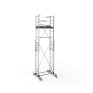 Schela mobila aluminiu telescopica 2x3,5(m), inaltime lucru 7 metri, o platforma 1,6x0,6(m), max 200kg/mp - CNO-SME-MEGA7