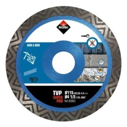 Disc diamantat pt. materiale foarte dure 115mm, TVP 115 SuperPro - RUBI-30983