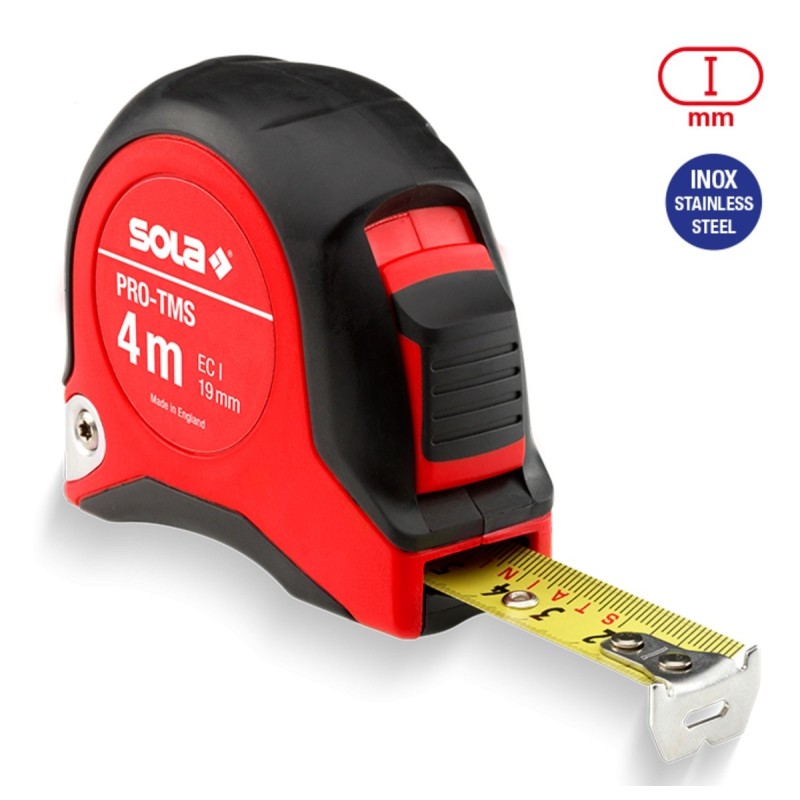 Ruletă PRO-TMS, 4m 19mm - Sola-50029501