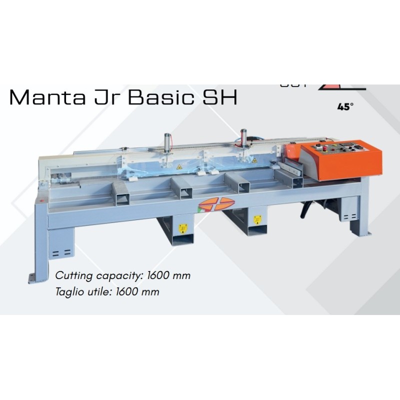 Masina de prelucrat marmura Manta JR Basic Short 45°, cap fix si invertor - lung. max. 160cm, 5.5 kW, 400V - Mondial-150822