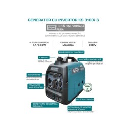 Generator de curent 3.1 kW inverter - benzina - Konner & Sohnen - KS-3100iS