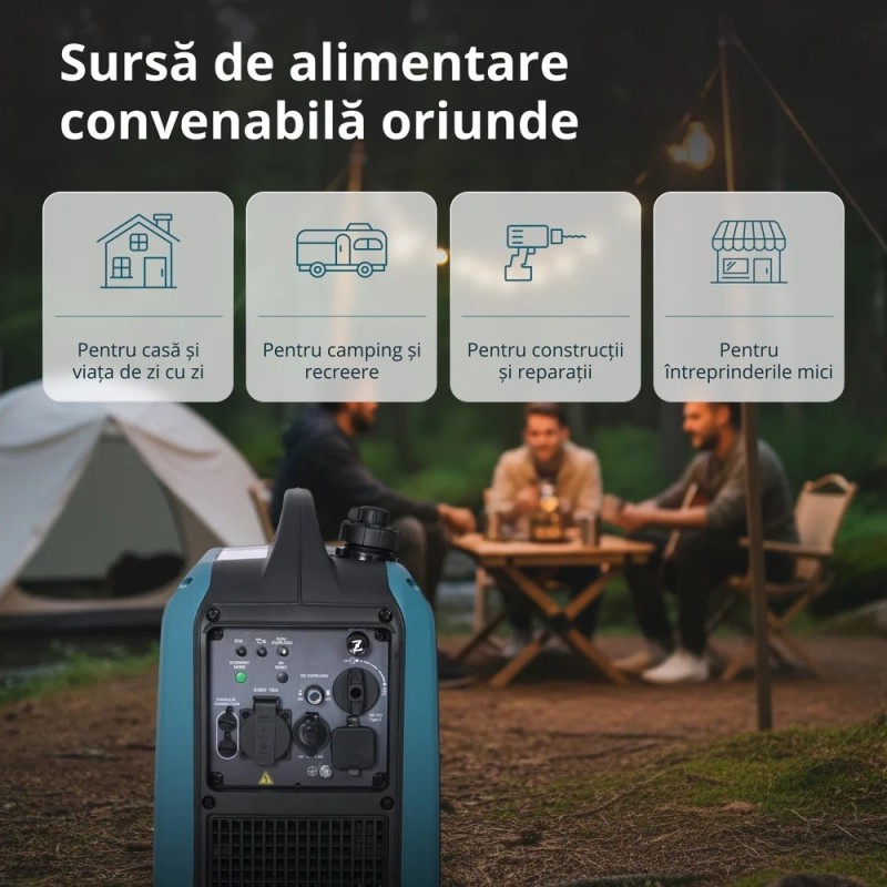 Generator de curent 2.0 kW inverter - benzina - Konner & Sohnen - KS-1900iS