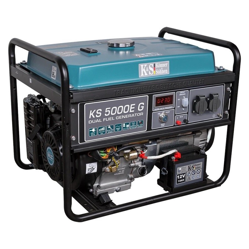 Generator de curent 4.5 kW HIBRID (GPL + Benzina) - Konner & Sohnen - KS-5000E-G