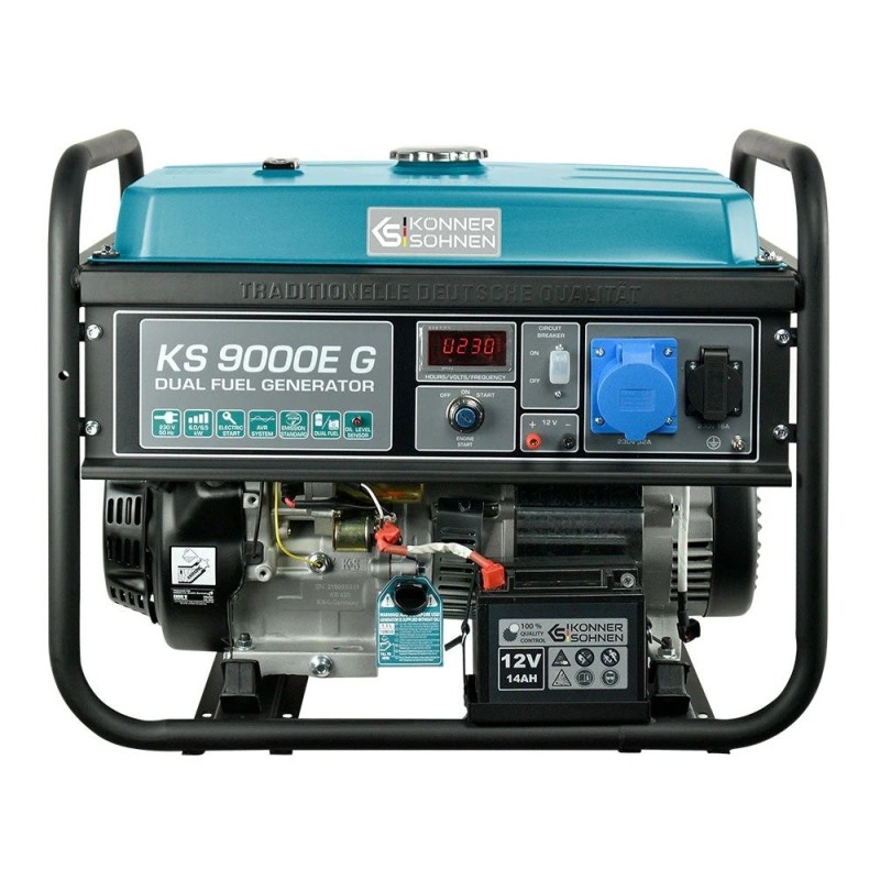 Generator de curent 6.5 kW HIBRID (GPL + Benzina) - Konner & Sohnen - KS-9000E-G