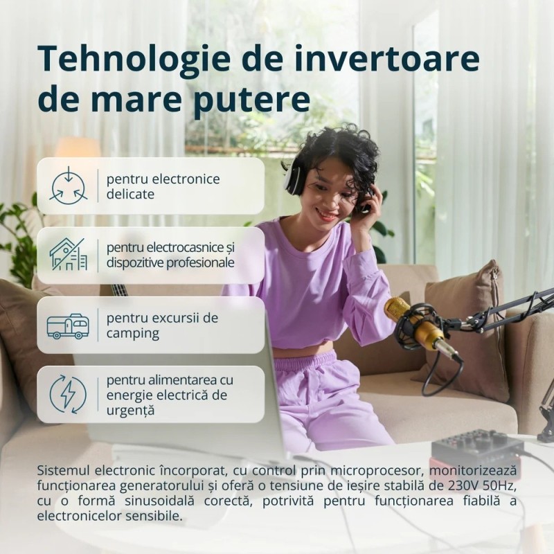 Generator de curent 6.5 kW inverter - benzina - Konner & Sohnen - KS-6500iE