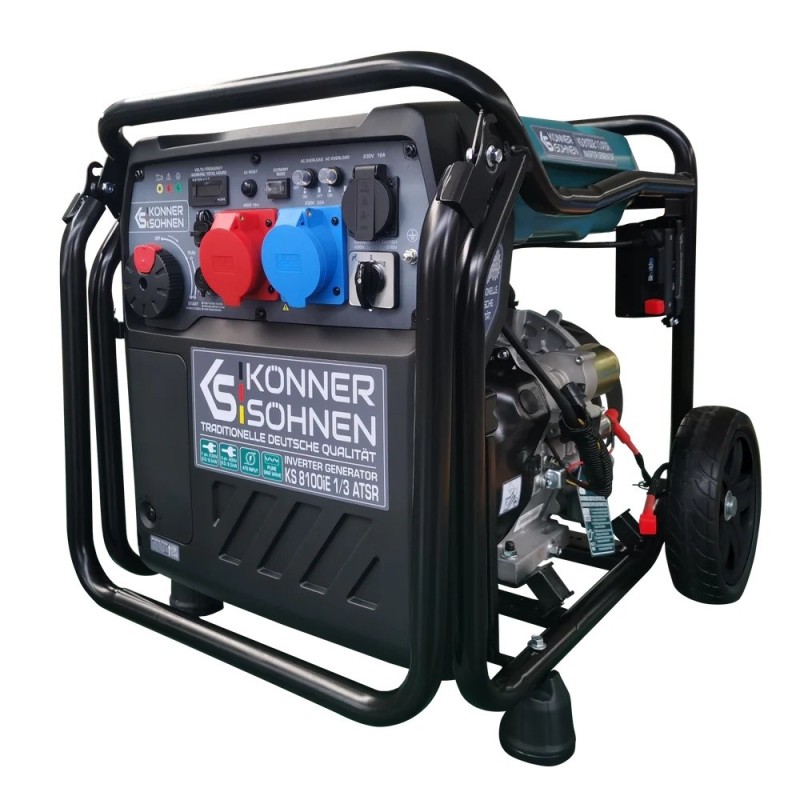 Generator de curent 8.5 kW inverter - benzina - Konner & Sohnen - KS-8100iE-1/3-ATSR