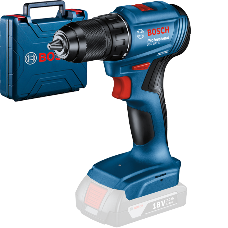 BOSCH GSR 185-LI (SOLO) Masina de gaurit si insurubat brushless Li-Ion, 50Nm + Valiza, fara acumulator in set