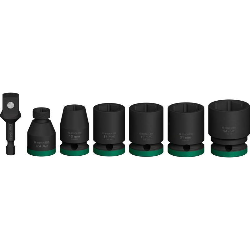 Bosch Set 7 tubulare impact, 1/2", 13-24mm