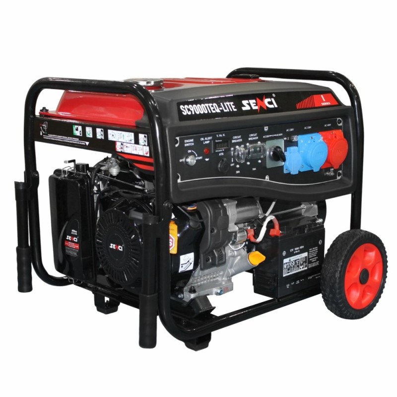 Generator de curent SENCI SC9000TEQ LITE P.max7.5kW 230V/400V, roti si manere incluse