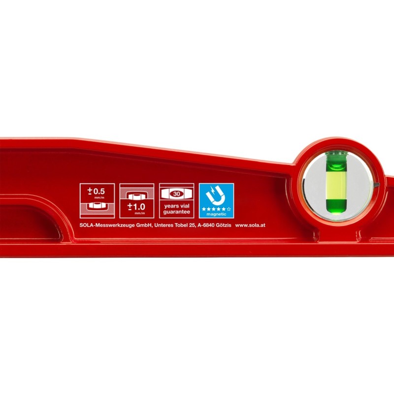 Nivela cu bula ( Boloboc ) cu profil turnat, formă trapezoidală, magnetic MM 60 - Sola-01331701