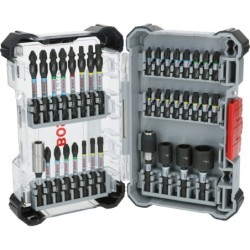 Bosch Set mixt 36piese, 16xBiti 25mm + 7xBiti 55mm + 9xBiti 65mm + 3xchei tubulare + suport pt capete 1/4"