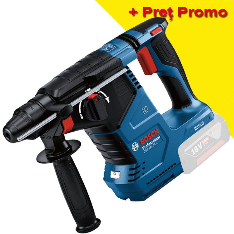 BOSCH GBH 18V-24 C (SOLO) Ciocan rotopercutor brushless Li-Ion, 2.4J (fara acumulator si incarcator)