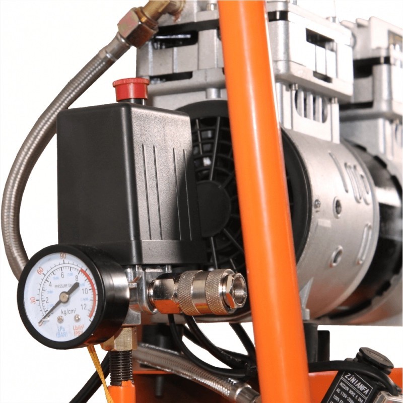 RS Compresor de aer cu piston BISONTE SC012-025 fara ulei 230V 1.2 cp debit 168 l/min presiune 8 bar