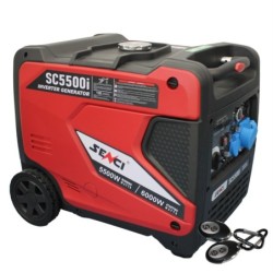 RS Generator inverter SENCI SC5500iE putere maxima 6.0 kW 230V pornire electrica insonorizat