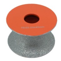 Freza diamantata pentru profilare granit, marmura, gresie Profil Semicerc Full Bullnose exterior, R-20mm, ∅75x22,23mm - DXDY.FPP