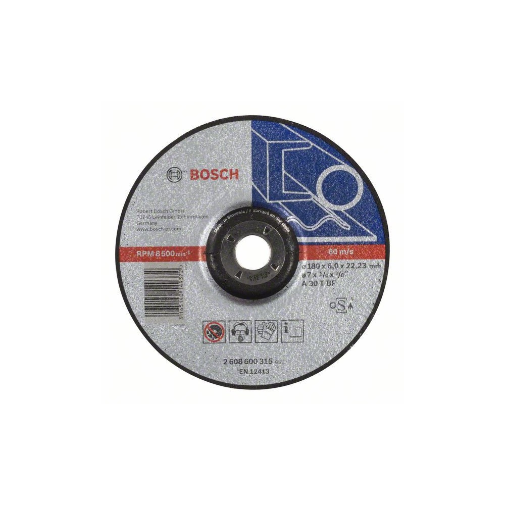 Bosch Disc de degrosare cu degajare Expert for Metal A 30 T BF, 180mm, 6.0mm