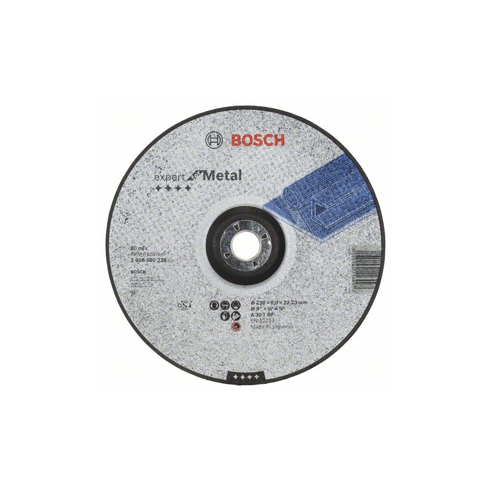 Bosch Disc de degrosare cu degajare Expert for Metal A 30 T BF, 230mm, 6.0mm
