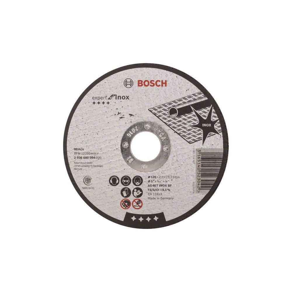 Bosch Disc de taiere drept Expert for Inox AS 46 T INOX BF, 125mm, 2.0mm