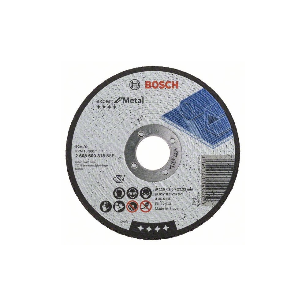 Bosch Disc de taiere drept Expert for Metal A 30 S BF, 115mm, 2.5mm