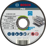Bosch Disc dreot taiere PRO Stainless Steel and Metal 1x22.23x115mm