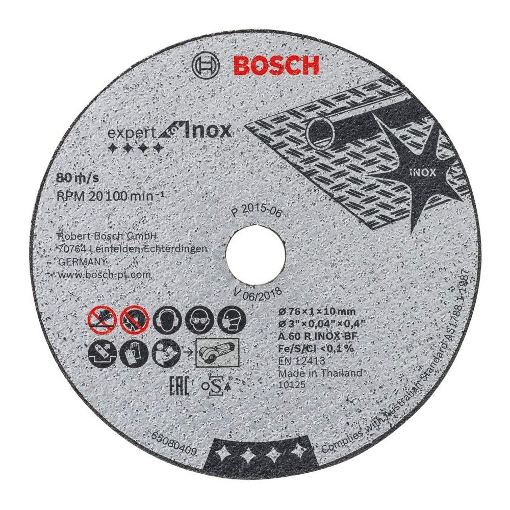 Bosch Disc de taiere Expert for Inox A 60 R INOX BF 76mm 1mm 10mm set 5 buc.