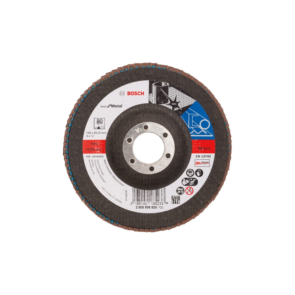 Bosch Disc evantai Best for Metal 125mm, G80