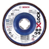 Bosch Discuri de slefuire evantai X-LOCK, versiunea dreapta, placa din plastic, D125