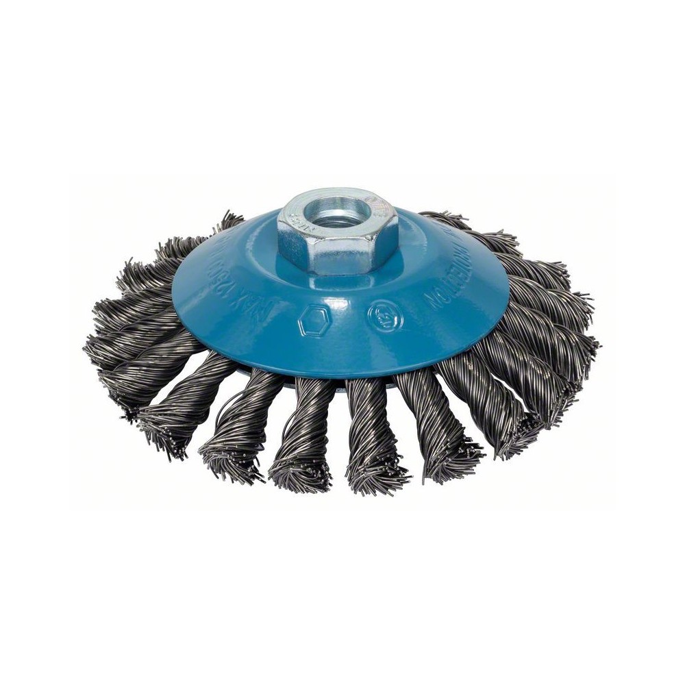 Bosch Perie conica, sarma cu noduri 115 otel, 115mm, 0.5mm, M14