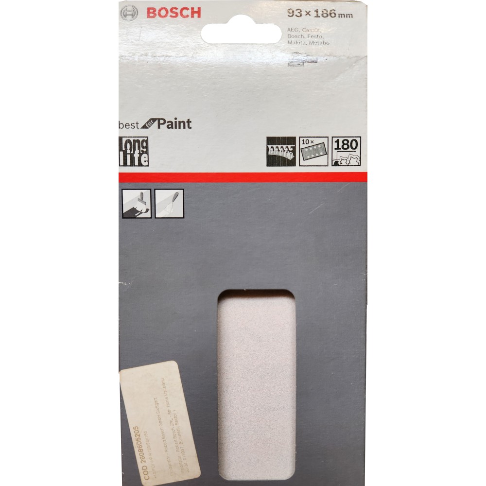 Bosch Set 10 foi abrazive WP R180/93x185mm