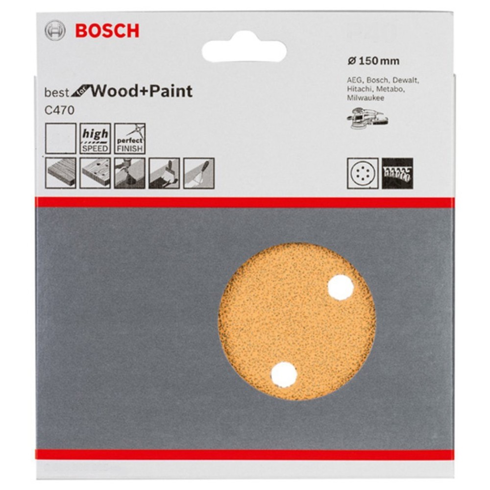 Bosch Set 5 Foi abrazive C470, 150mm, 80