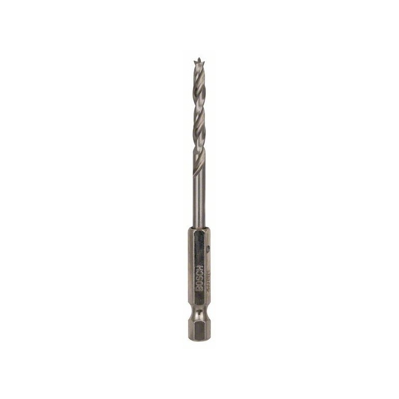 Bosch Burghiu spiral pentru lemn cu tija hexagonala, 1/4", 4x43x88mm