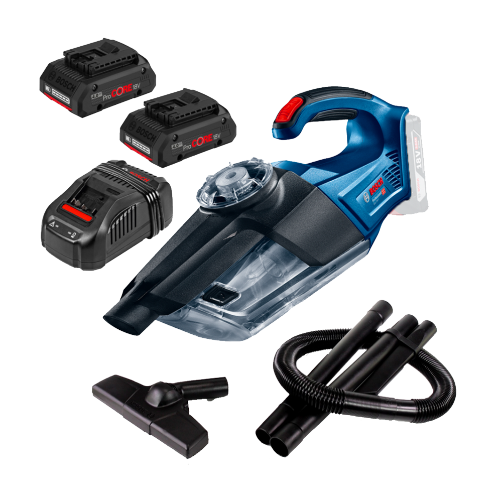 BOSCH GAS 18V-1 (SOLO) Aspirator 18V, Li-Ion +  Set 2 acumulatori 4Ah ProCore + Incarcator