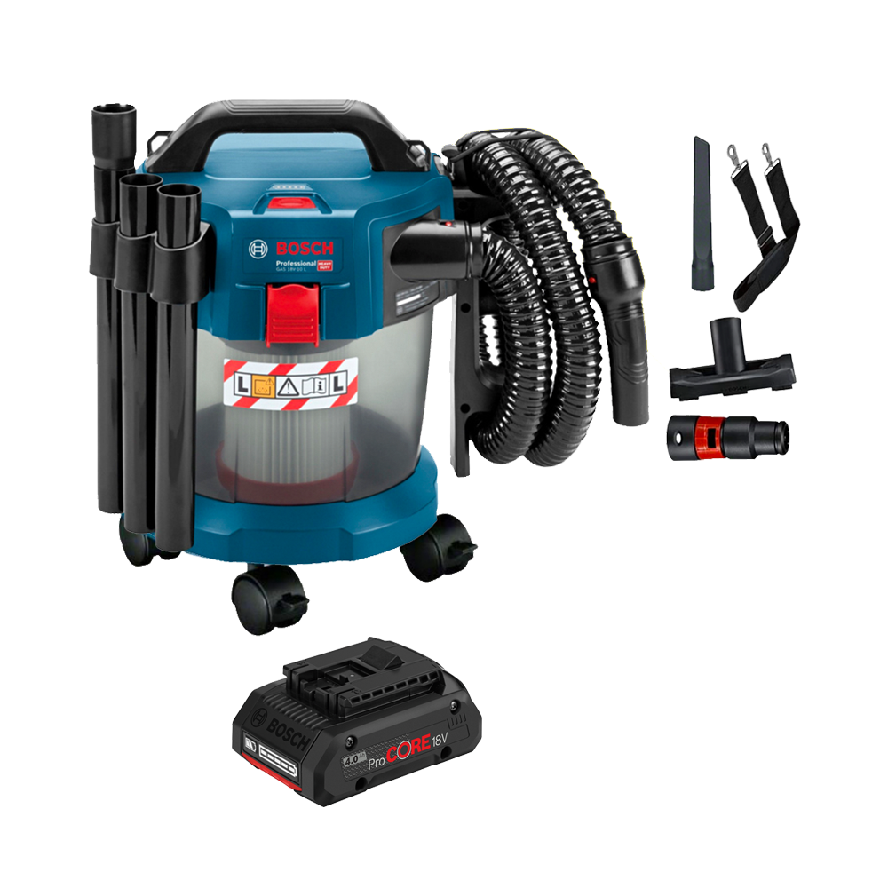 BOSCH GAS 18V-10 L (SOLO) Aspirator 18V +  Acumulator 4Ah ProCore (Fara incarcator!)