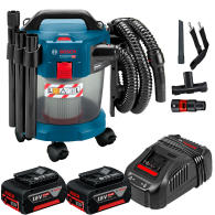 BOSCH GAS 18V-10 L (SOLO) Aspirator 18V +  SET PRO-MIX - Incarcator GAL1880CV + 2 acu 18V, 5Ah