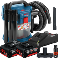 BOSCH GAS 18V-10 L Aspirator 18V cu 2 acumulatori Li-Ion, 4Ah CoolPack + Incarcator