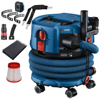 BOSCH GAS 18V-12 MC (SOLO) Aspirator BITURBO brushless 18V, fara acumulator in set + Set 4 roti