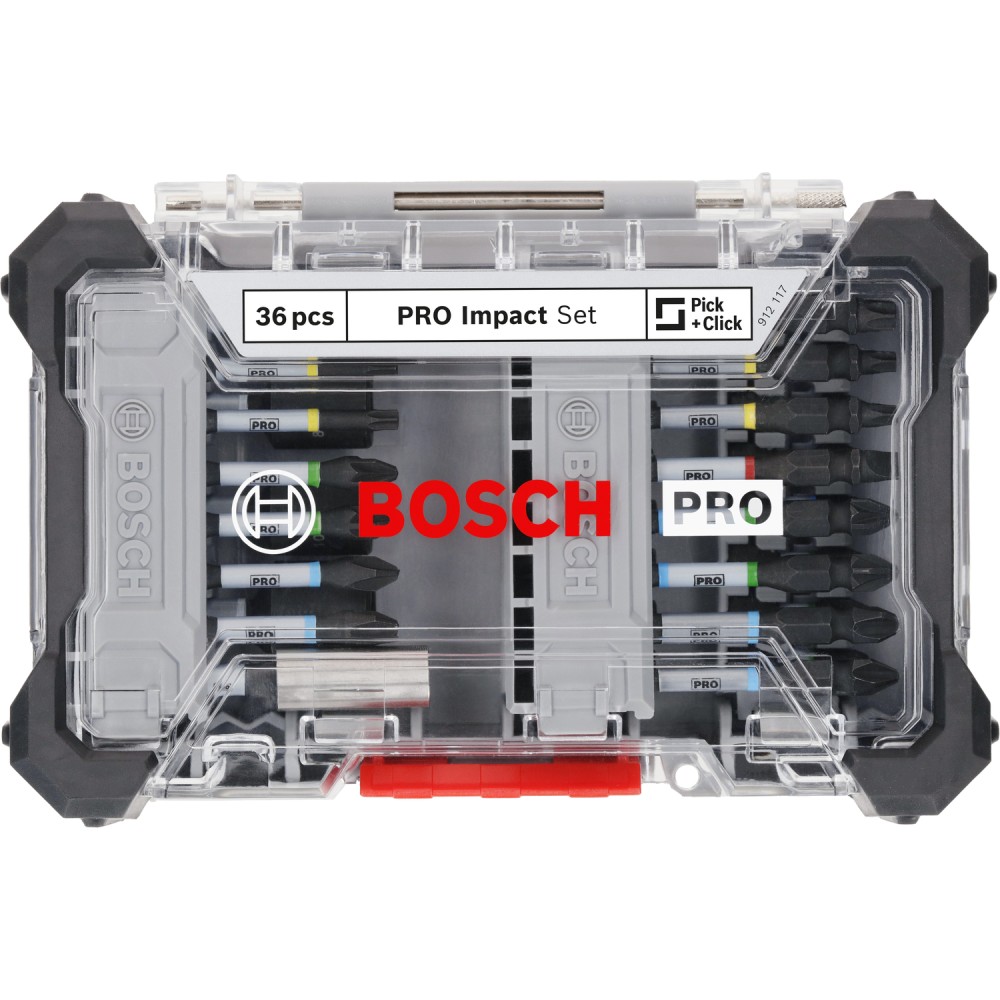 Bosch Set mixt 36piese, 16xBiti 25mm + 7xBiti 55mm + 9xBiti 65mm + 3xchei tubulare + suport pt capete 1/4"
