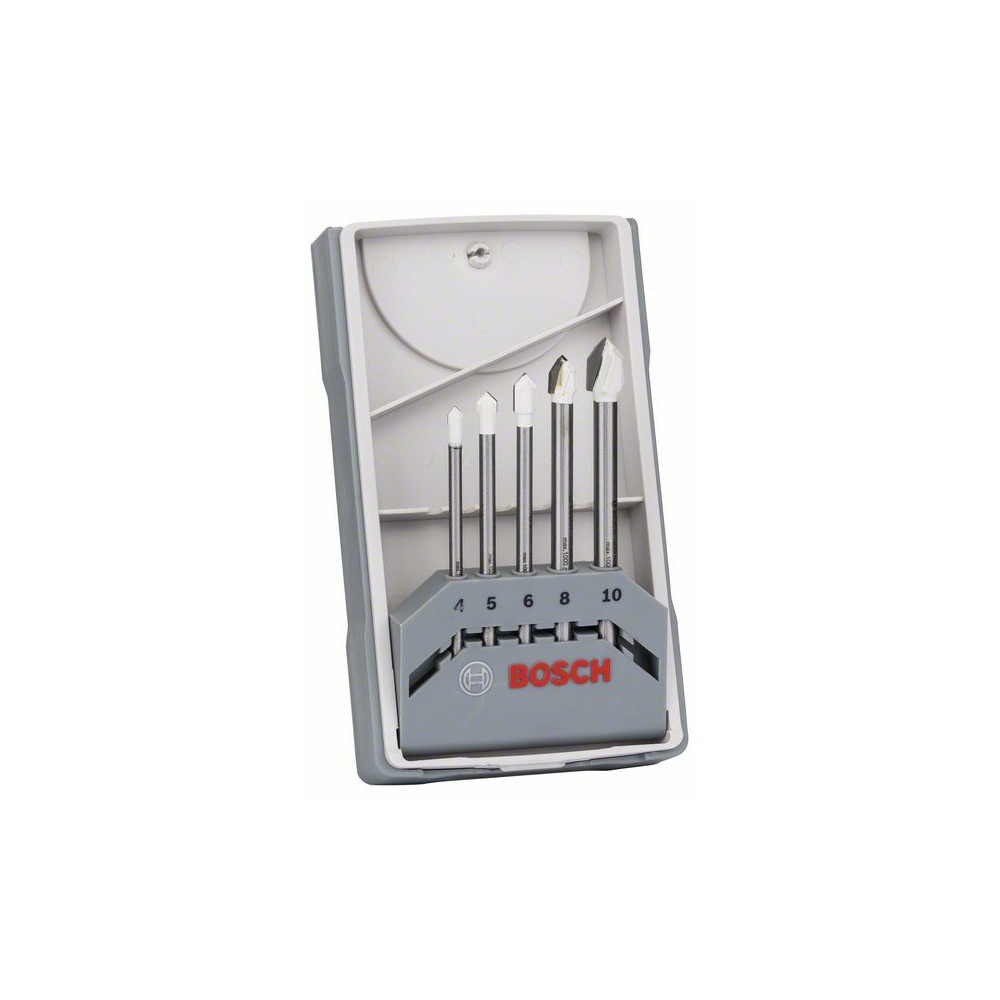 Bosch Set 5 burghie pentru placi ceramice CYL-9, D4-10mm