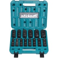 Makita E-16586 Set 14 tubulare adanci impact Black 1/2,  10-32mm