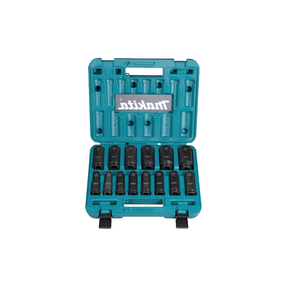 Makita E-16586 Set 14 tubulare adanci impact Black 1/2,  10-32mm