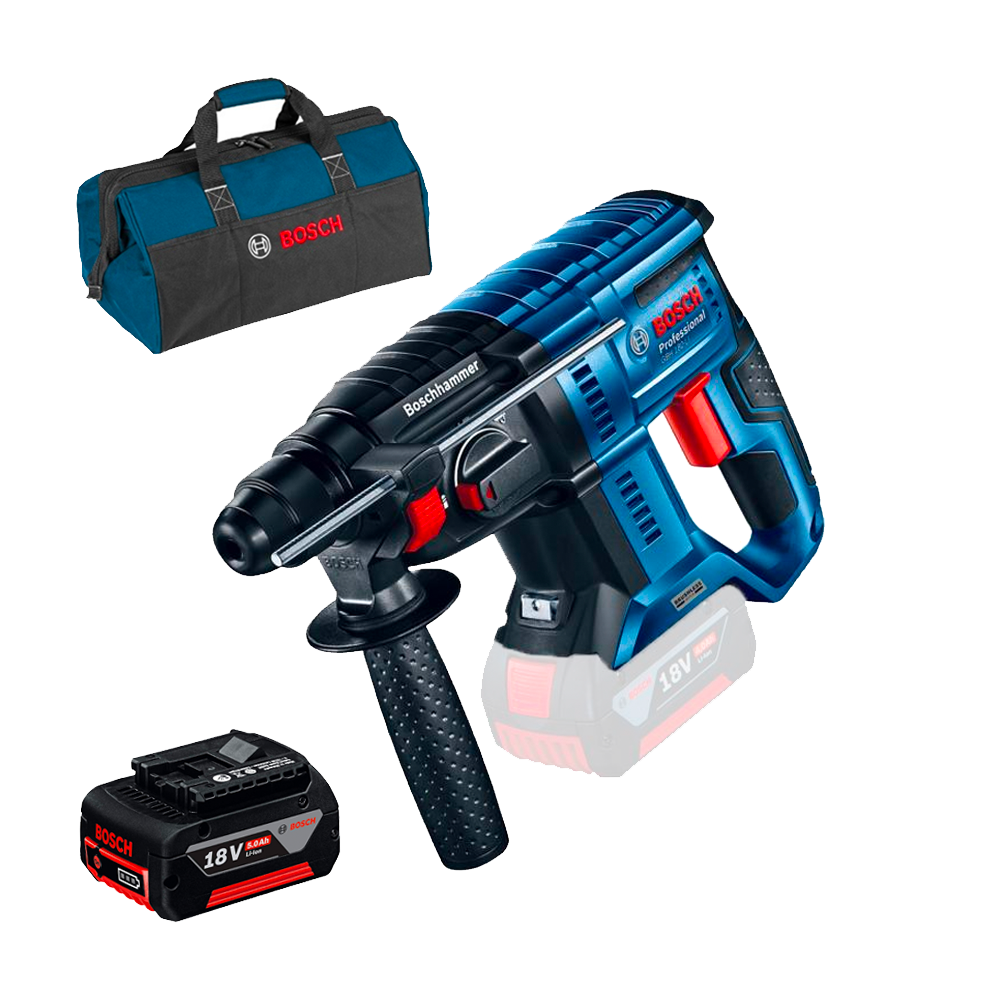 BOSCH GBH 180-LI (SOLO) Ciocan rotopercutor brushless Li-Ion, 2J +  Acumulator 5Ah CoolPack (Fara incarcator!) + Geanta textil m