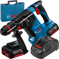 BOSCH GBH 187-LI One Chuck Ciocan rotopercutor brushless, cu 2 acumulatori Li-Ion 5Ah, 2.4J + Incarcator 8Ah + Valiza