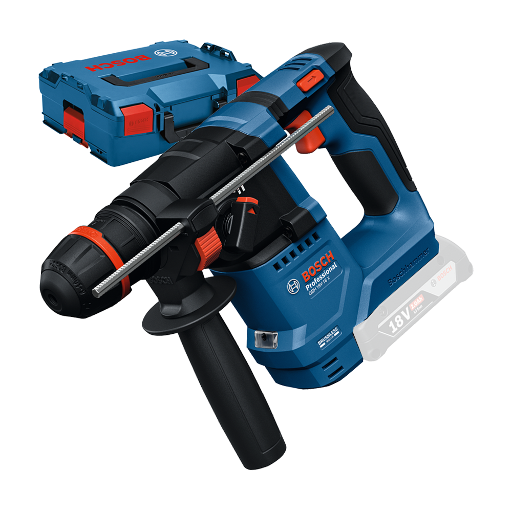 BOSCH GBH 18V-18 X One Chuck (SOLO) Ciocan rotopercutor brushless, Li-Ion, 1.5J + L-BOXX, fara acumulator in set
